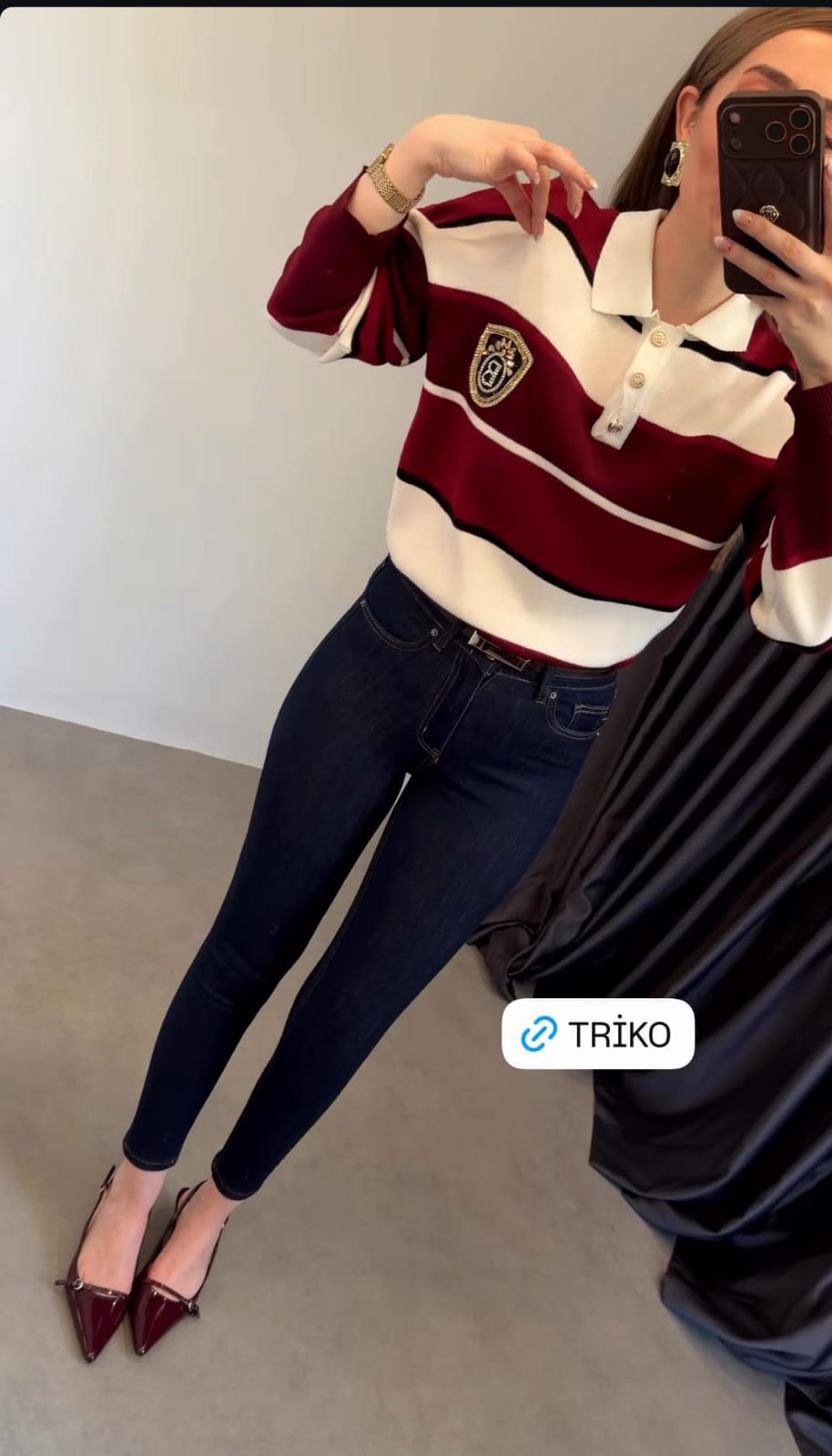 Beymen Club Bordo Çizgili Kazak